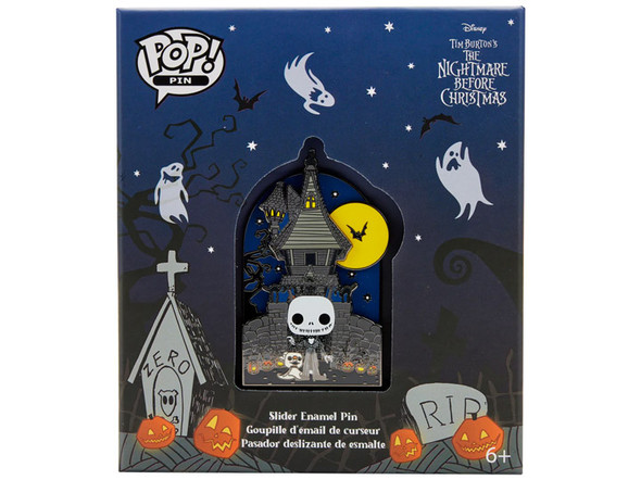 Disney Loungefly 3'' Collector Box Pin Nightmare Before Christmas Jack Skellington House