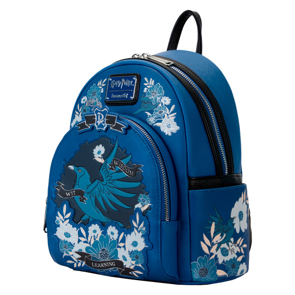 Loungefly Harry Potter Ravenclaw House Floral Tattoo Mini Backpack
