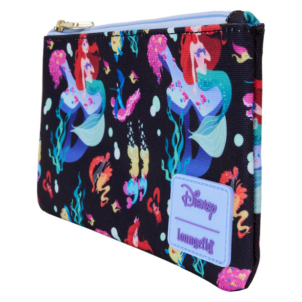 The Little Mermaid 35th Anniversary Life is the Bubbles All-Over Print Nylon Zipper Pouch Wristlet