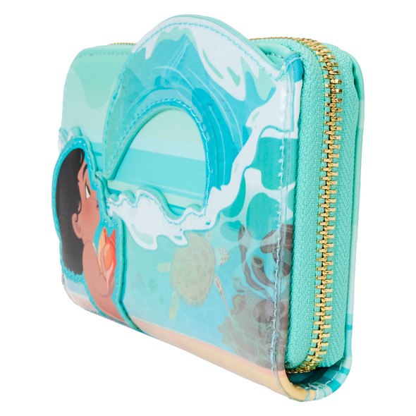 Loungefly Disney Moana Ocean Waves Zip Around Wallet