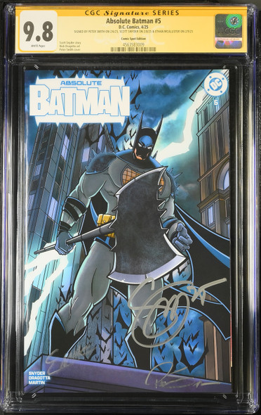 Absolute Batman #5 CGC 9.8 Signature Series – Peter Smith Comic