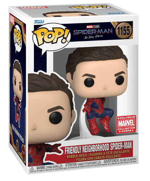 POP! Spider-Man: No Way Home Unmasked Friendly Neighborhood Spider-Man Marvel Collector Corps Exclusive #1155 POP! Spider-Man: No Way Home Unmasked Friendly Neighborhood Spider-Man Marvel Collector Corps Exclusive #1155