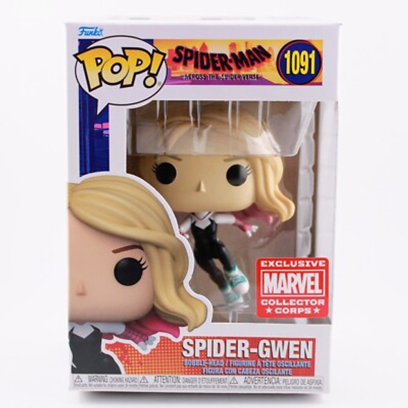 POP Spider-Man Across The Spider-Verse Marvel Collector Corps Exclusive Spider-Gwen #1091 POP Spider-Man Across The Spider-Verse Marvel Collector Corps Exclusive Spider-Gwen #1091