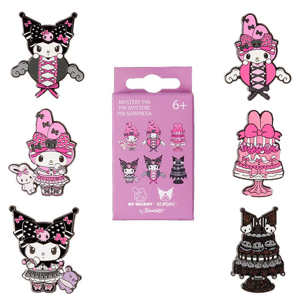 Loungefly Sanrio My Melody & Kuromi Mystery Box Pin [ONE RANDOM PIN]