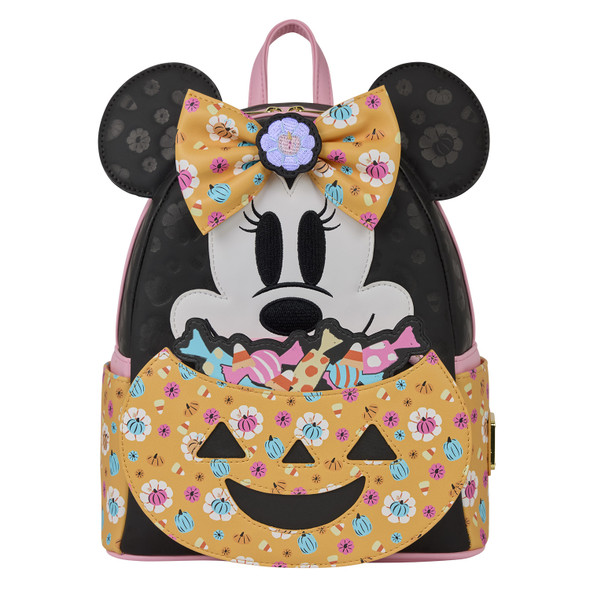 Loungefly Minnie Mouse Cosplay Floral Pumpkin Glow Mini Backpack