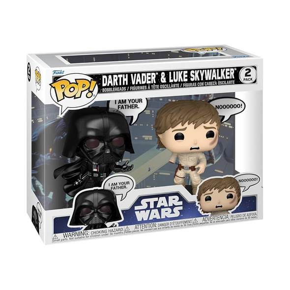 Funko Pop! Star Wars Darth Vader & Luke Skywalker 2-Pack Vinyl Figures – “I Am Your Father”