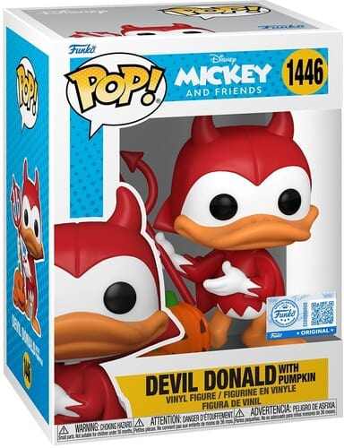 Funko Pop! Disney Mickey and Friends Devil Donald with Pumpkin #1446 Funko Exclusive Vinyl Figure