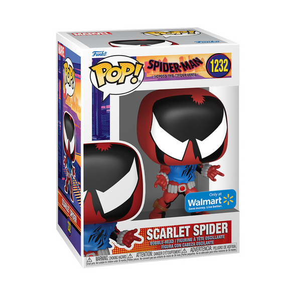 Funko Pop! Marvel: Spider-Man Across the Spider-Verse – Scarlet Spider #1232 (Walmart Exclusive) Bobble-Head