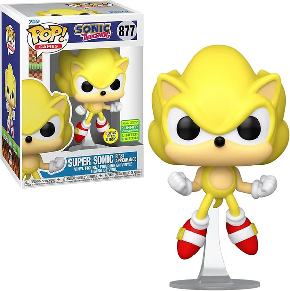 Funko POP! Games Sonic the Hedgehog Super Sonic #877 Glow in the Dark Summer Convention Exclusive
