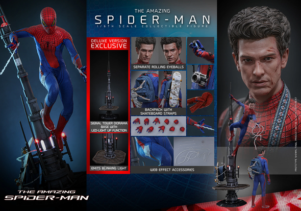 Hot Toys Figura Spider-Man Anti-Ock Suit Deluxe 1:6 – 45,7 Cm – Collezione Marvel
