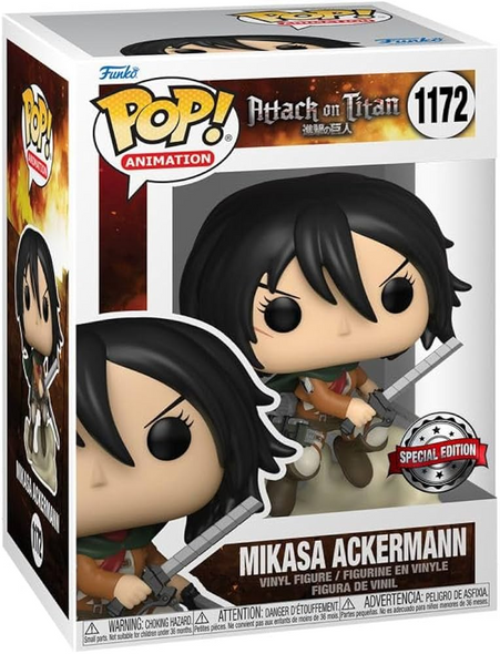 Funko Pop! Attack on Titan Mikasa Ackerman #1172 Special Edition Vinyl Figure