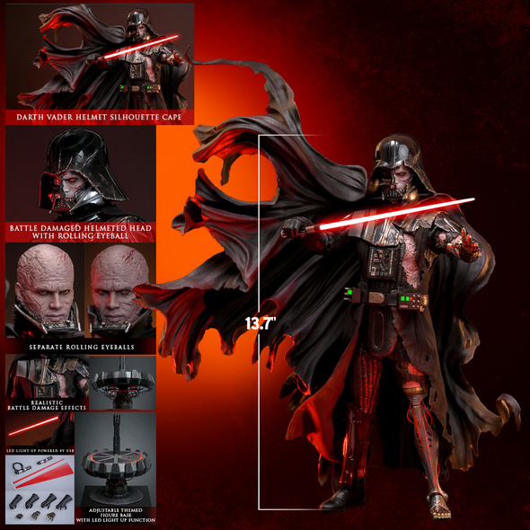 Hot Toys Star Wars Darth Vader Battle Damaged Deluxe Version 1/6 Scale Figure