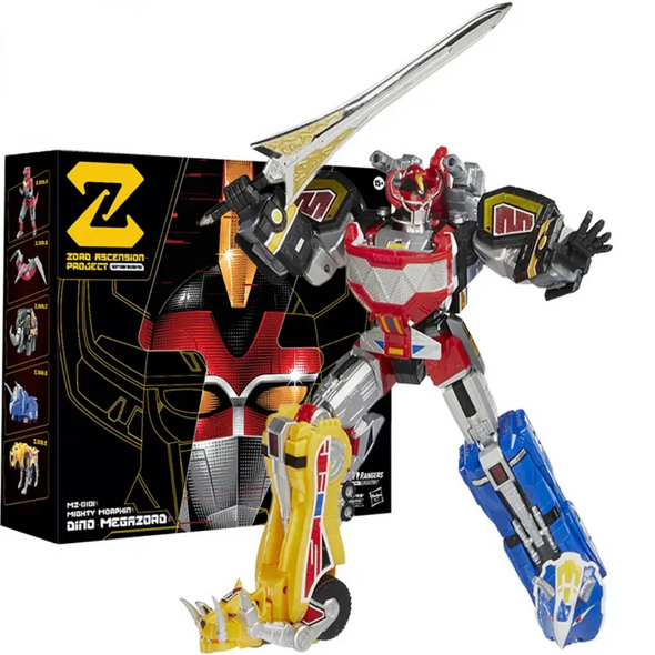 Power Rangers Lightning Collection Mighty Morphin Dino Megazord MZ-0101 Zord Ascension Project collectible figure with Power Sword