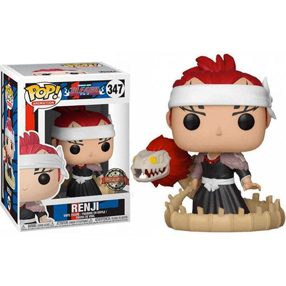 Bleach Renji Abarai Funko Pop! Animation #347 Special Edition vinyl figure with Zabimaru spirit companion