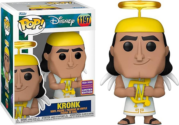 Disney Kronk Funko Pop! #1197 Wondrous Convention Limited Edition featuring Kronk dressed as an angel