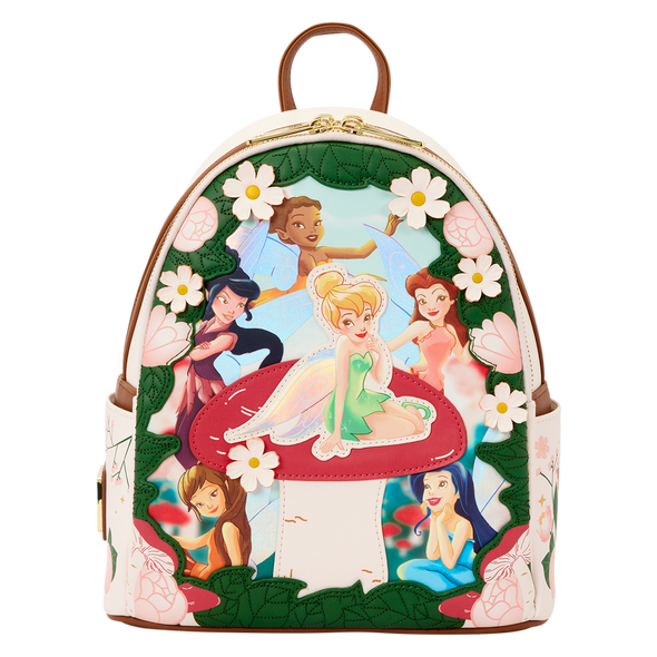Loungefly Disney Fairies Mini Backpack featuring Tinker Bell and the Pixie Hollow fairies