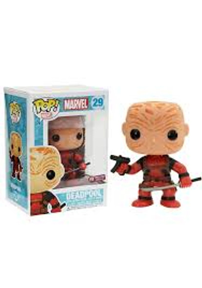 Pop Marvel Deadpool Unmasked Red PX Exclusive