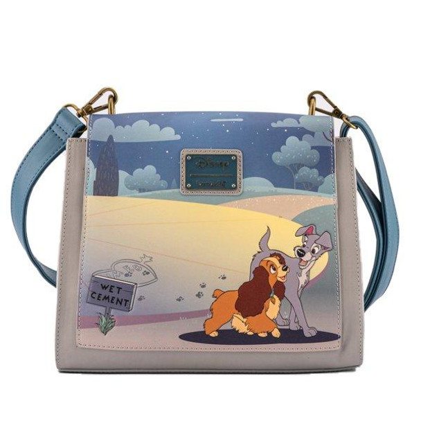 Loungefly Disney Lady And The Tramp Wet Cement Cross Body Bag