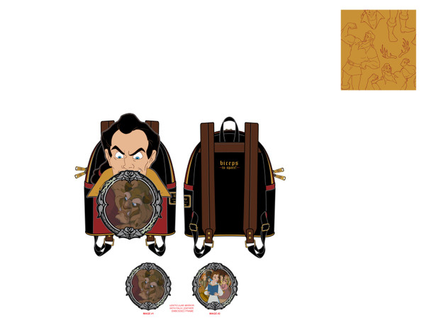 Loungefly Disney Villains Scene Gaston Mini Backpack