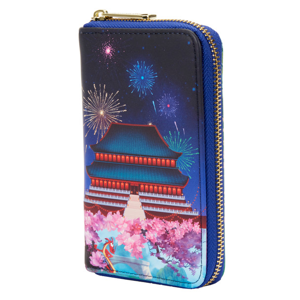 Loungefly Disney Mulan Castle Zip Around Wallet