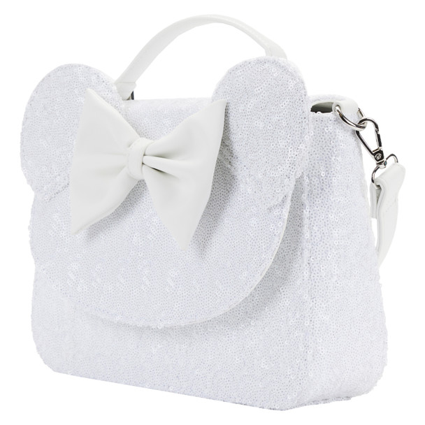 Loungefly Disney Minnie Sequin Wedding Cross Body Bag