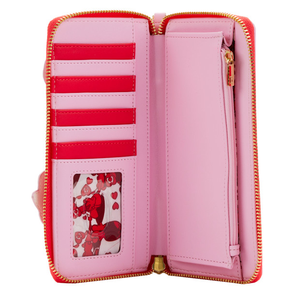 Loungefly Disney Aiw Aces Of Hearts Zip Around Wallet