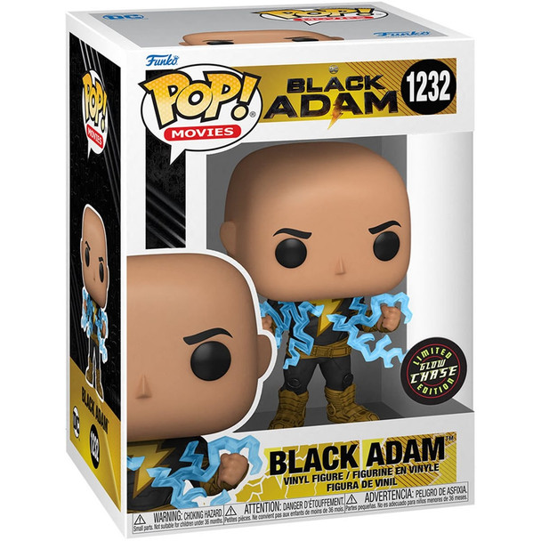 Pop! Movies: Black Adam - Black Adam No Cape with Lighting Chest #1232 [CHASE]