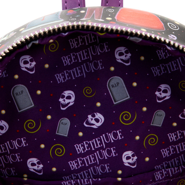 Loungefly Beetlejuice Icons AOP Mini Backpack