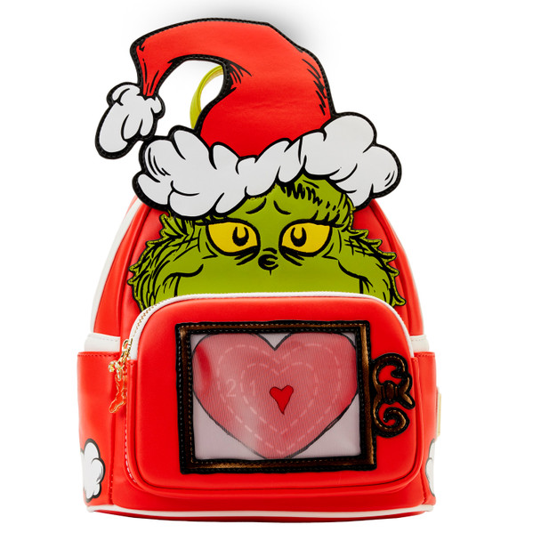 Loungefly Dr Seuss Grinch Lenticular Heart Mini Backpack