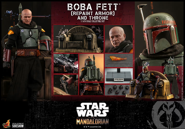 Boba Fett (Repaint Armor) and Throne Sixth Scale Figure Set