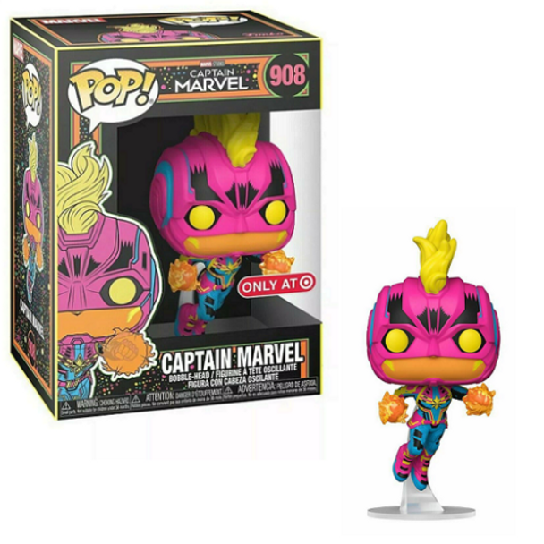 POP! Marvel: Black Light - Captain Marvel #908