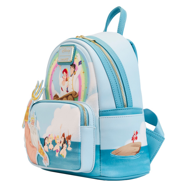 Loungefly Disney Little Mermaid Tritons Gift Mini Backpack