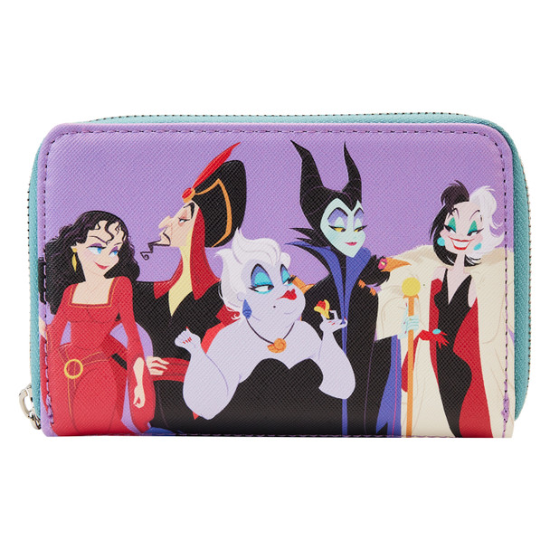 Loungefly Disney Villains Color Block  Zip Around Wallet