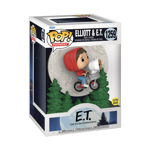 Pop! Moment: E.T. The Extra-Terrestrial - Elliot and E.T. Flying (Glow in The Dark) #1259