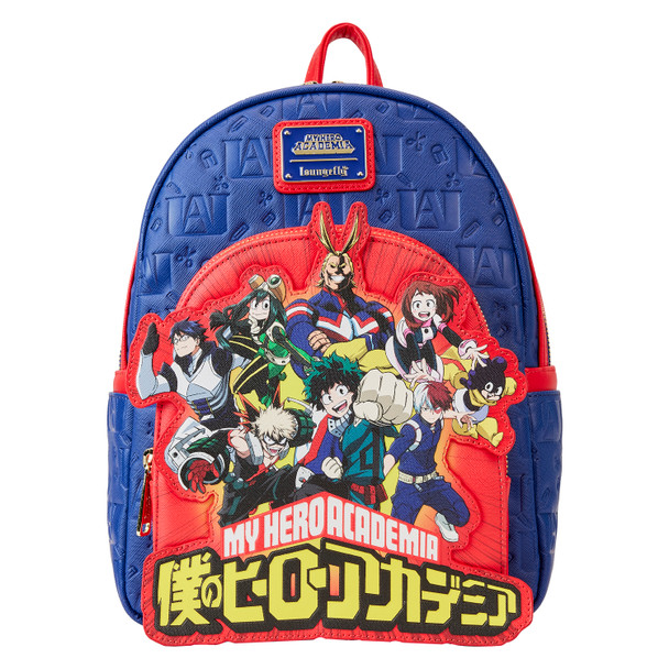 Loungefly My Hero Academia Group Debossed Logo Mini Backpack