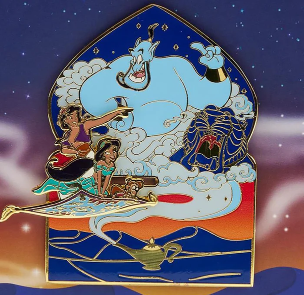 Loungefly Disney Aladdin with Jasmine and Genie 3 Inch Collectible Pin