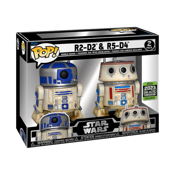 POP! R2-D2 and R5-D4 2-Pack 2023 Galactic Convention Exclusive