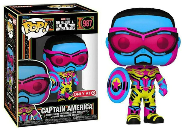 Pop! Marvel The Falcon and The Winter Soldier Captain America Blacklight #987