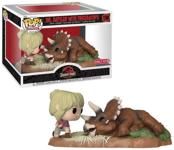 POP! Moment Jurassic Park Dr Sattler with Triceratops #1198