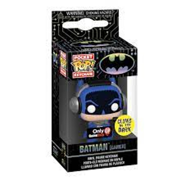 Pocket Pop! Keychain: Batman (Gamer) Glows in The Dark