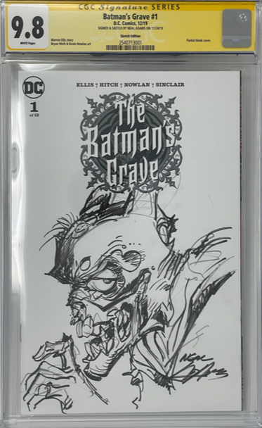 Batman's Grave 1 Signature Series CGC 9.8 Neal Adams Zombie Batman Sketch