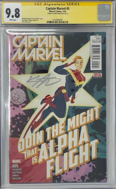 Captain Marvel 5 Signature Series CGC 9.8 Kris Anka