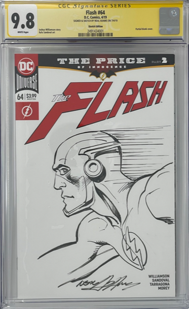 Flash 64 Signature Series CGC 9.8 Neal Adams Flash Sketch