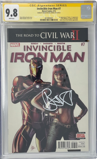 Invincible Iron Man 7 Signature Series CGC 9.8 Cameo Riri Williams