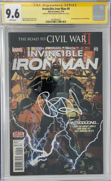 Invincible Iron Man 9 Signature Series CGC 9.6 1st Riri Williams