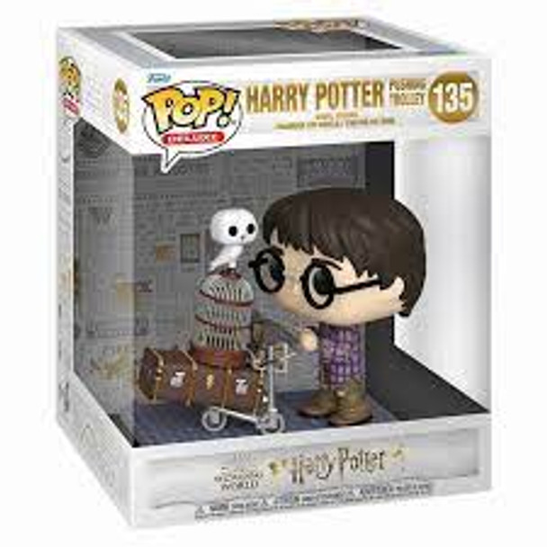 POP Deluxe: Harry Potter 20th Anniversary - Harry Pushing Trolley #135