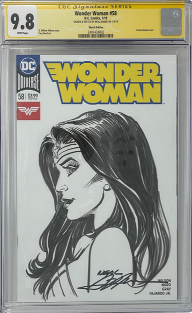 Wonder Woman 58 Signature Series CGC 9.8 Neal Adams Sketch