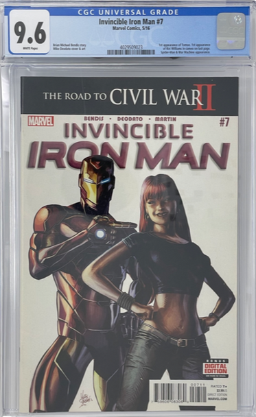 Invincible Iron Man 7 CGC 9.6 Cameo Riri Williams
