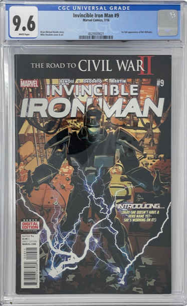 Invincible Iron Man 9 CGC 9.6 1st Riri Williams