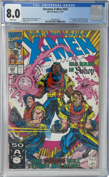 Uncanny X-Men 282 CGC 8.0 1st Bishop